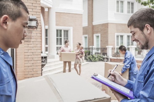 House movers working on a Fulham residential street