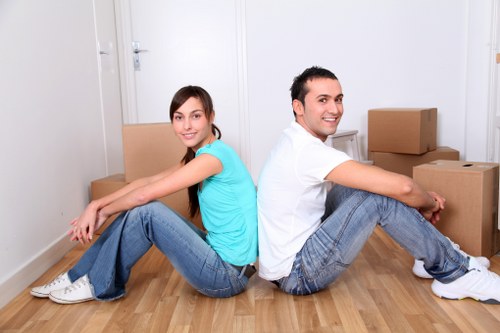 Removal van helping with household relocation in Fulham