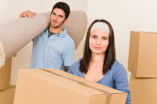 Van service handling a local move near Fulham apartments