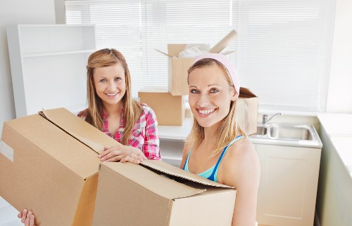 Commercial removals team loading office equipment in Fulham