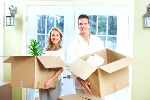 Packed boxes and home move preparation for Fulham removals